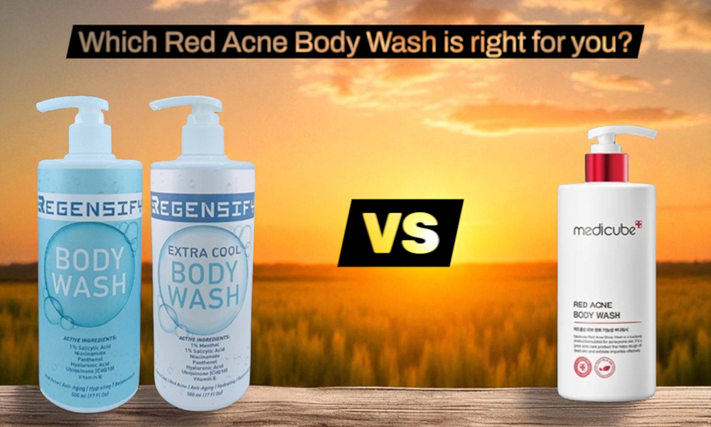 Which Red Acne Body Wash is right for you? REGENSIFY vs Medicube