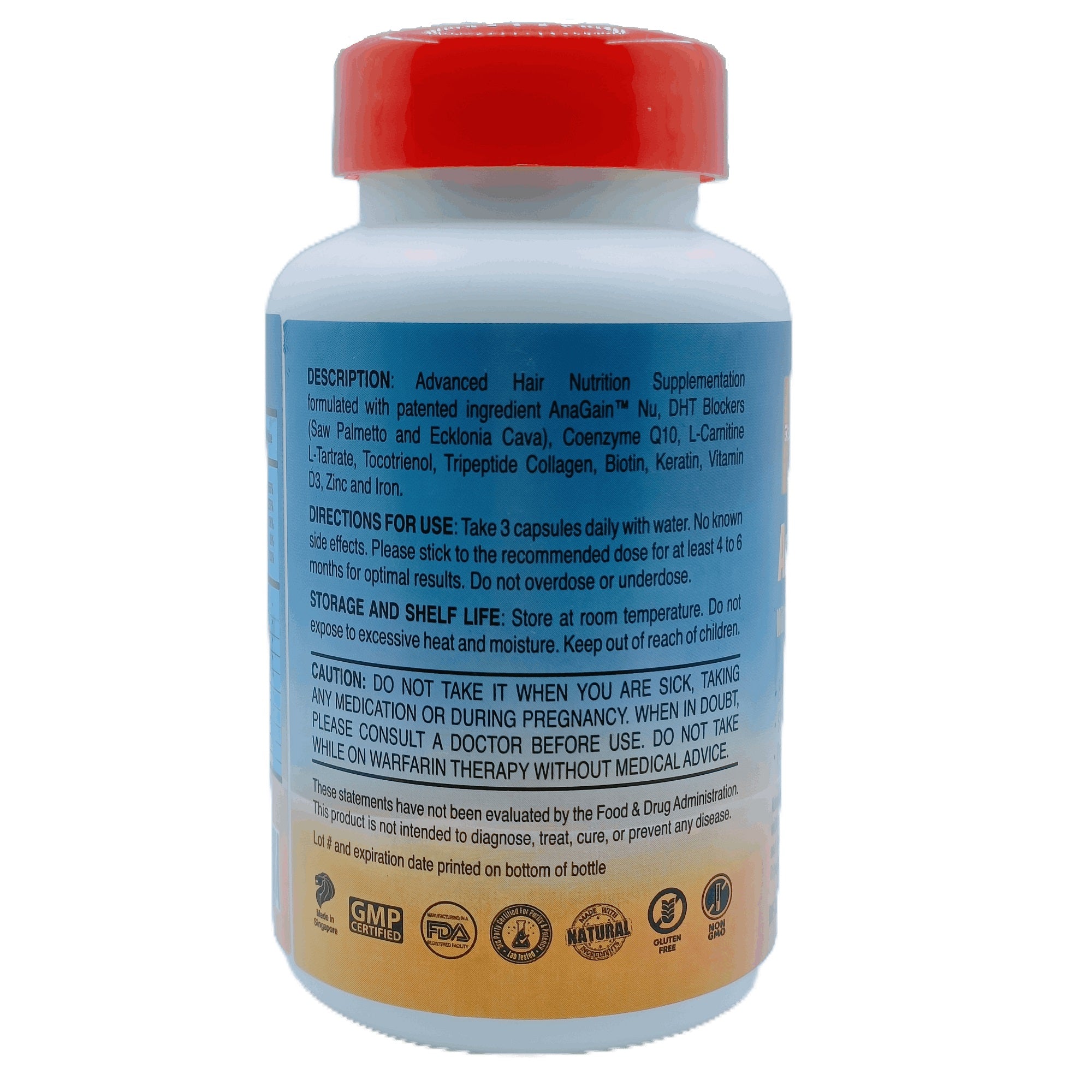 l carnitine l tartrate hair REGENSIFY Redensifying Hair Nutrition AnaGain Nu w DHT Blocker, CoQ10